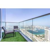 1BR Fendi Unit -High-rise Apt with Palm & Sea View