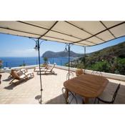 2 bedrooms house at Lipari 300 m away from the beach with sea view furnished terrace and wifi