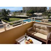 Beachfront apartment with pool