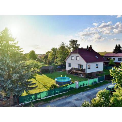 Detached villa in South Bohemia with outdoor pool in the fenced garden