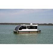 Ferienwohnung auf dem Störmthaler See, Lagovida, Hausboot mit Sonnenterrassen auf 20 qm