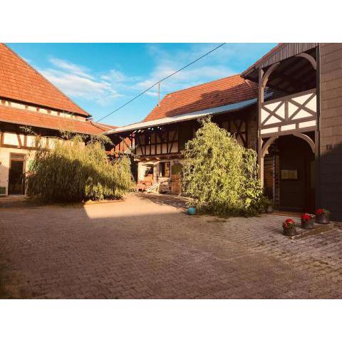 Gemütliche Landhaus Wohnung auf dem Ponyhof - Himmelbett, Kamin & Garten