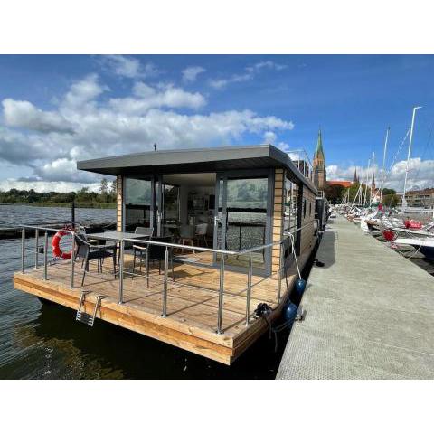 Hausboot Fjord Schleiliebe mit Biosauna und Dachterrasse in Schleswig