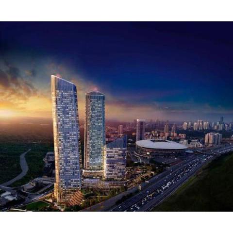 Highest Luxury Tower Skyland Istanbul Studio Apartment Skyline View