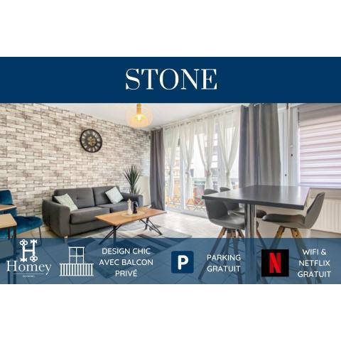 HOMEY STONE-Private balcony/Parking/Wifi & Netflix