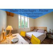 Le bougainvillea air-conditioned studio with pool