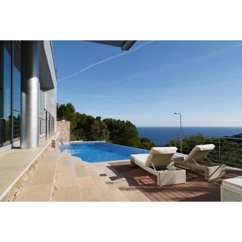 Villa Tamariu with swimming pool and sea-view